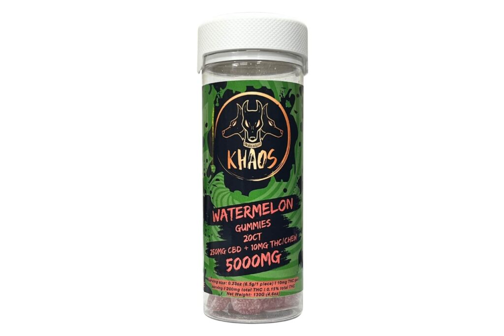 Khaos watermelon gummies THC