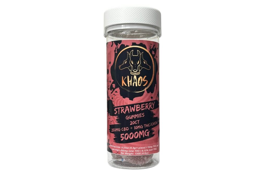 Khaos THC gummy strawberry