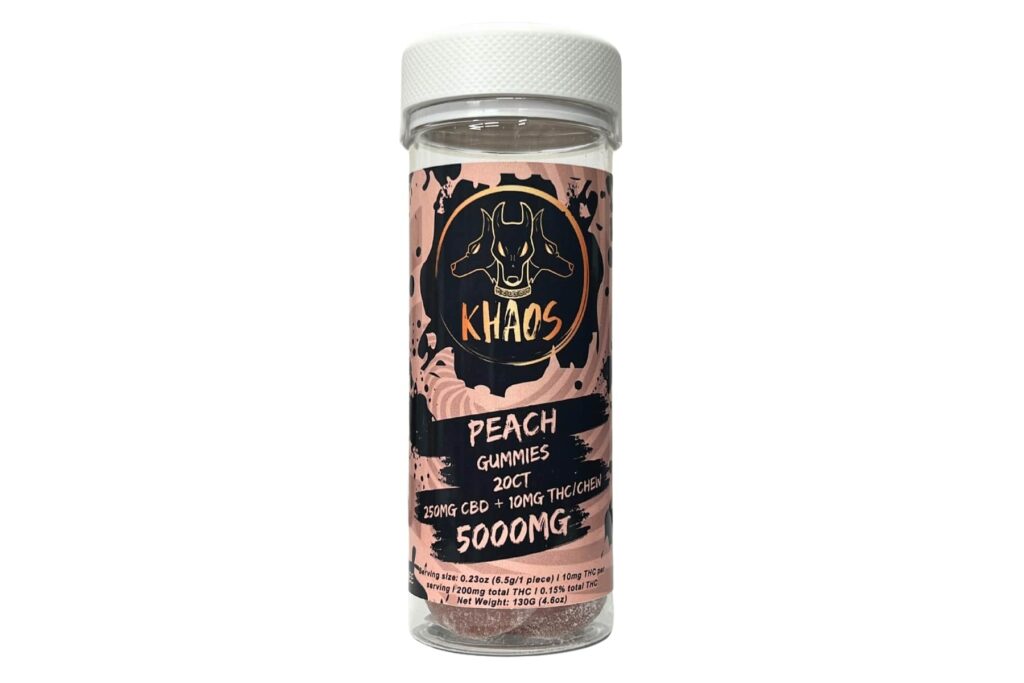 Khaos THC gummy Peach